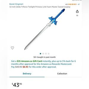 32 inch Zelda Triforce Twilight Princess cosplay